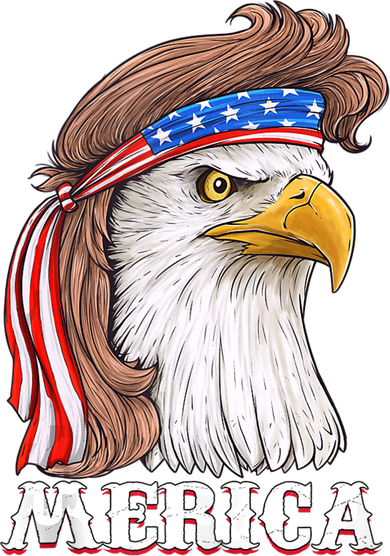 Eagle Mullet 4th Of July USA American Flag Merica Toddler T-Shirt