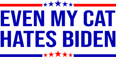Even My Cat Hates Biden Funny Anti Biden FJB Doggie Tank