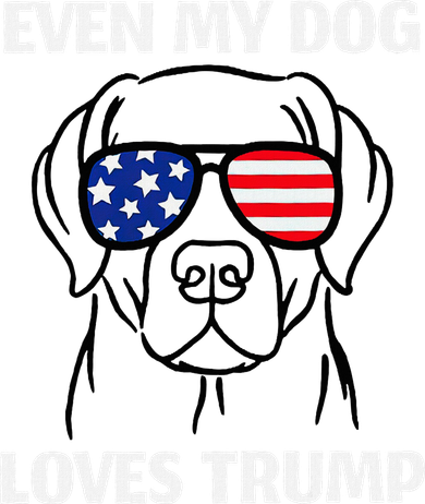 Even My Dog Loves Trump Labrador With Usa Flag Sunglasses Baby Bodysuit