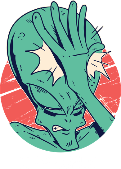 Ew People Alien Facepalm Tote Bag