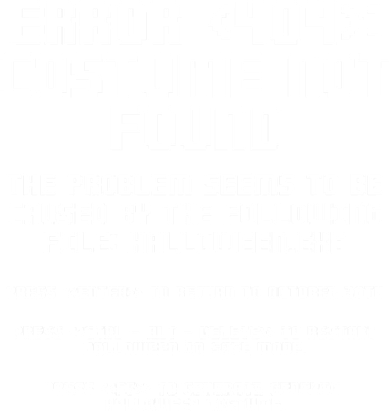 Error 404 Costume Not Found Funny Halloween Coaster