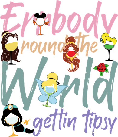 Errbody Round The World Gettin Tipsy Drinking Around The World Women's Long Sleeve Shirt