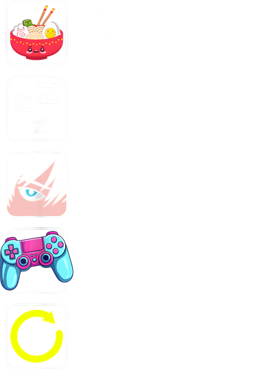 Eat Sleep Anime Gaming Repeat Japan Kawaii Manga Anime Gifts Tank Top