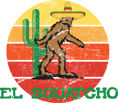 Bigfoot El Squatcho Mexican Sasquatch Women's Long Sleeve Shirt