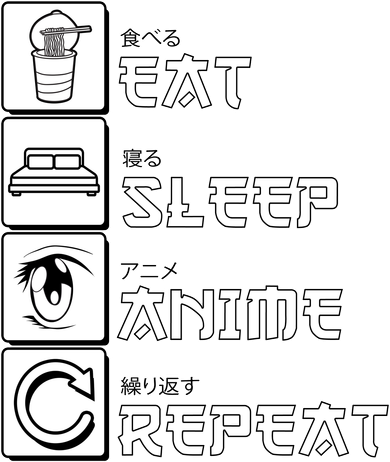 Eat Sleep Anime Repeat Golf Towel