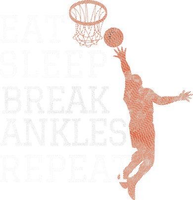 Eat Sleep Break Ankles Repeat Basketball Funny Button