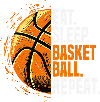 Eat Sleep Basketball Repeat Funny Basketball Lovers T-Shirt