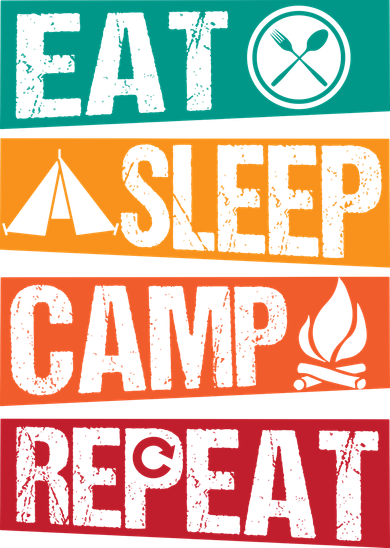 Eat Sleep Camp Repeat Funny Camping Vintage Retro Women's Tank Top