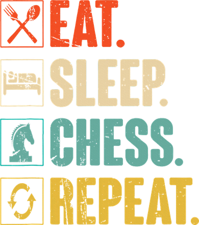 Eat Sleep Chess Repeat Funny Retro Vintage Chess Gift Hoodie
