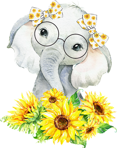 Elephant Sunflower Gifts Women's Long Sleeve Shirt