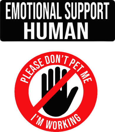 Emotional Support Human Halloween Costume Do Not Pet Me Hat