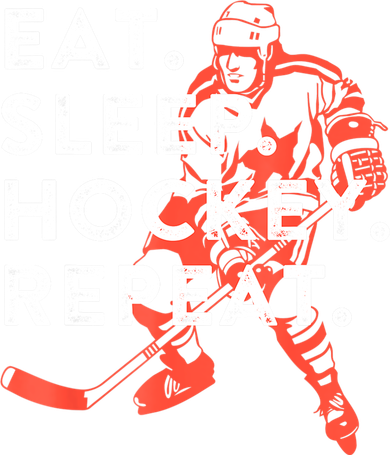 Eat Sleep Hockey Repeat Gift Kids Hoodie