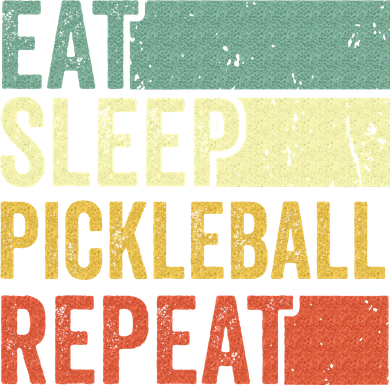 Eat Sleep Pickleball Repeat Vintage Retro Women's Long Sleeve Shirt