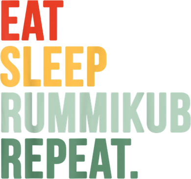 Eat Sleep Rummikub Repeat Multicolored Font Women's Tank Top