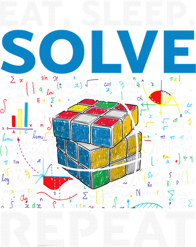 Eat Sleep Solve Repeat Funny Competitive Puzzle Speedcubing Kids Long Sleeve Shirt