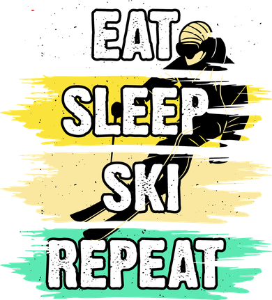Eat Sleep Ski Repeat Tote Bag