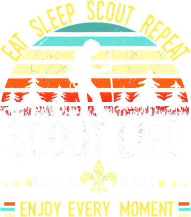 Eat Sleep Scout Repeat Vintage Scouting Scout Life Women's Dry Zone Grid Polo