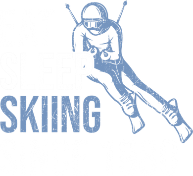 Eat Sleep Skiing Repeat Skier Sport Winter Addiction Ski Cute Gift Toddler T-Shirt