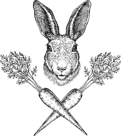 Easter Bunny Carrot Crossbones Women's T-Shirt