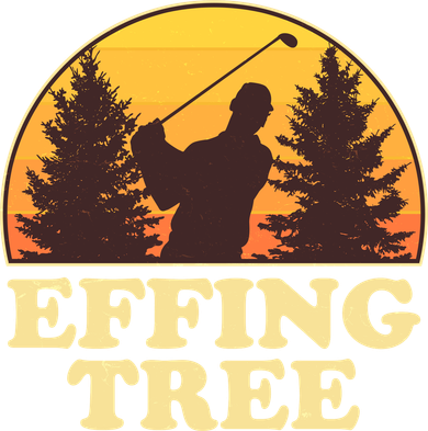 Effing Tree Funny Vintage Golfing Coaster