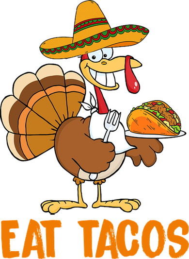 Eat Tacos Funny Turkey Thanksgiving Holiday Golf Towel