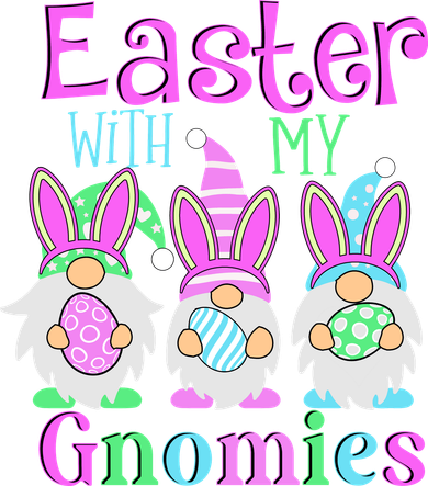 Easter With My Gnomies Women's V-Neck T-Shirt
