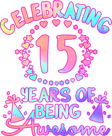 Funny 15 Years Of Being Awesome! 15 Year Old Birthday Girl Kids Hoodie