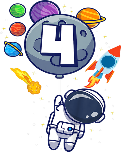 Funny 4th Birthday Astronaut 4 Year Old Birthday Boy Gift 1 Doggie Tank