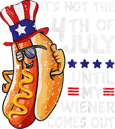 Funny 4th of July HotDog Wiener Comes Out Adult Humor 11oz C Handle Ceramic Mug