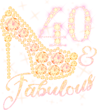Fabulous & 40 Sparkly Heel 40th Birthday Women's Long Sleeve Shirt