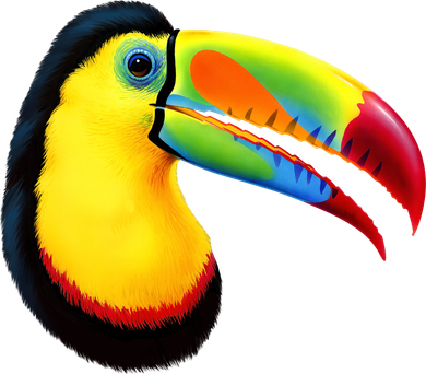 Colorful Toucan Tote Bag