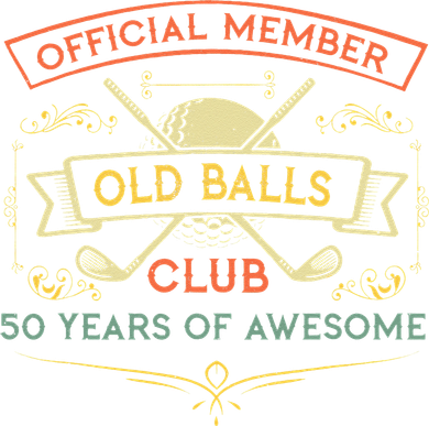 Funny 50th Birthday Old Balls Club 50 Year Old Golfer Women's Long Sleeve Shirt