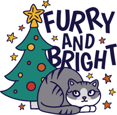 Furry And Bright Funny Cute Christmas Cat Coaster