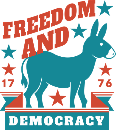 Freedom And Democracy Political Democrat Women's Dry Zone Grid Polo