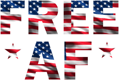 FREE AF American Pride USA Ornament