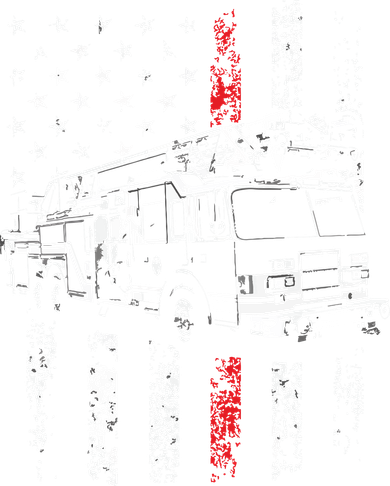 Fireman American Flag Thin Red Line Firefighter Ornament