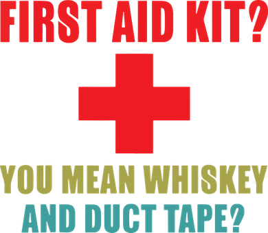 First Aid Kit Whiskey And Duct Tape Funny Dad Joke Gag Women's Sweatshirt