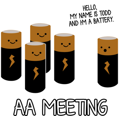 Funny Aa Meeting. Hi! My Name Is Todd And IM A Battery Women's Hoodie