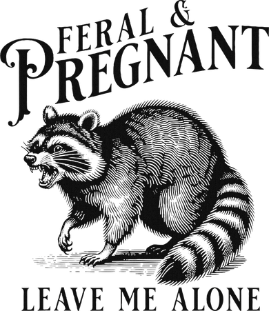 Feral And Pregnant Racoon Bucket Hat