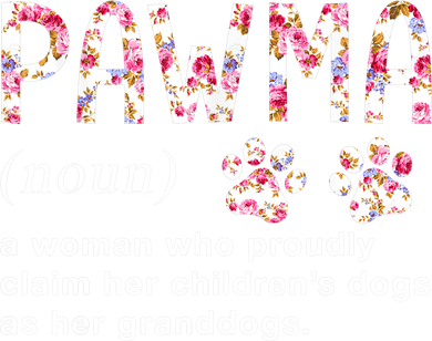 Floral Art Pawma Noun Definition Mama Grandma Dog Lovers TShirt Women's Long Sleeve Shirt