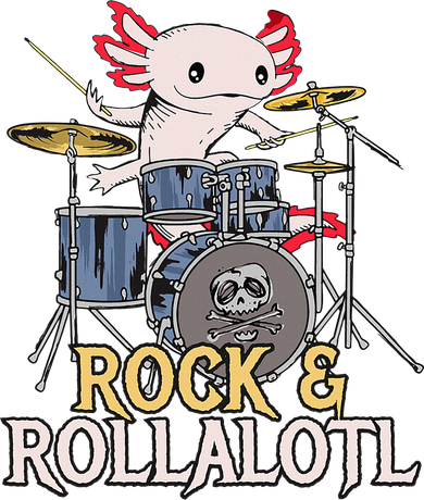 Funny Axolotl Playing Drums Rock Drummer Band Musician Beanie