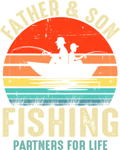 Father And Son Fishing Partner For Life Retro Matching Dad Toddler Long Sleeve
