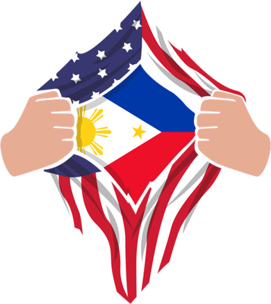 Filipino American Superhero Usa Philippines Man Chest Flag Gift Doddie Hoodie