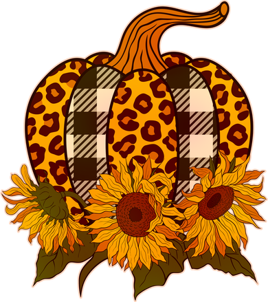 Fashion Autumn Leopard Buffalo Plaid Pumpkin Tumbler