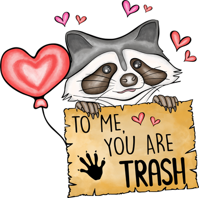 Funny Animals To Me You Are Trash Raccoon Valentines Gift For Valentine Day Toddler T-Shirt