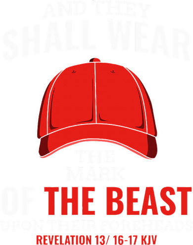 Funny Anti Trump Mark Of The Beast Red Hat Liberal Gift Women's Hoodie