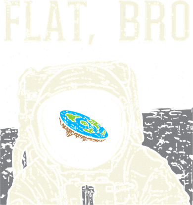 Flat Bro Astronaut Space Funny Earth Conspiracy Theory Gift Santa Hat