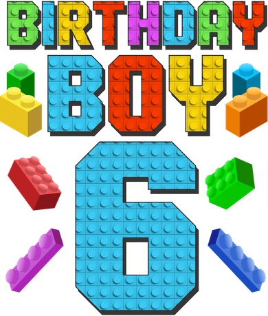 Funny Birthday Boy 6th Birthday Lego Master Builder Kids Hoodie