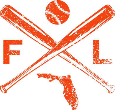 Florida Baseball Bats & Ball Classic Baseball Player Vintage Kids Long Sleeve Shirt