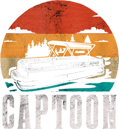 Funny Boating Captoon Pontoon Tritoon Captain Pontoon Boat Doggie Tank